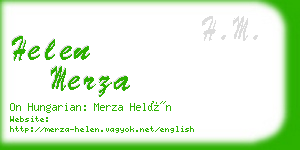 helen merza business card